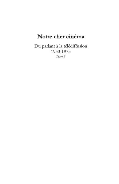 Produktbild: Notre cher cinema - du parlant a la telediffusion - 1930