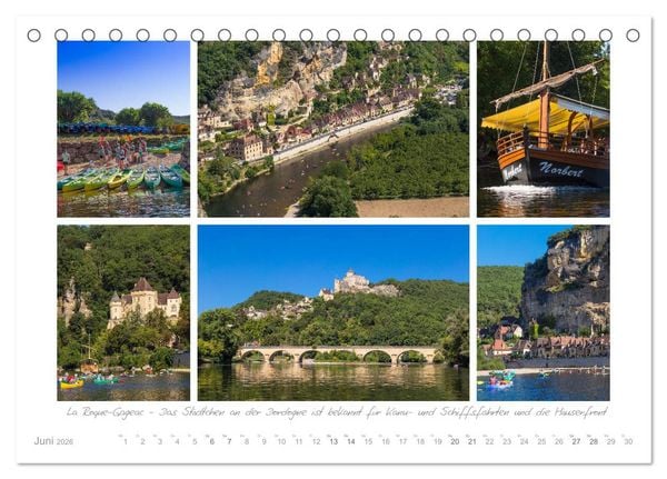 Produktbild: Sehnsucht Perigord - Frankreichs S&uuml;dwesten an der Dordogne (Tischkalender 2026 DIN A5 quer), CALVENDO Monatskalender
