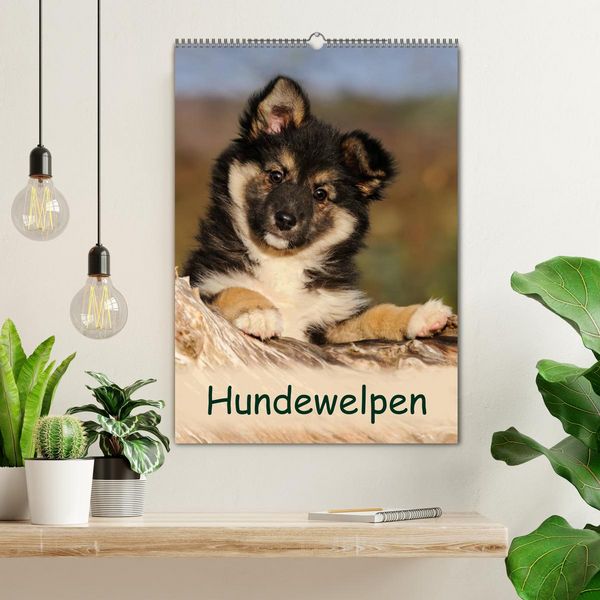 Produktbild: Hundewelpen (Wandkalender 2026 DIN A2 hoch), CALVENDO Monatskalender