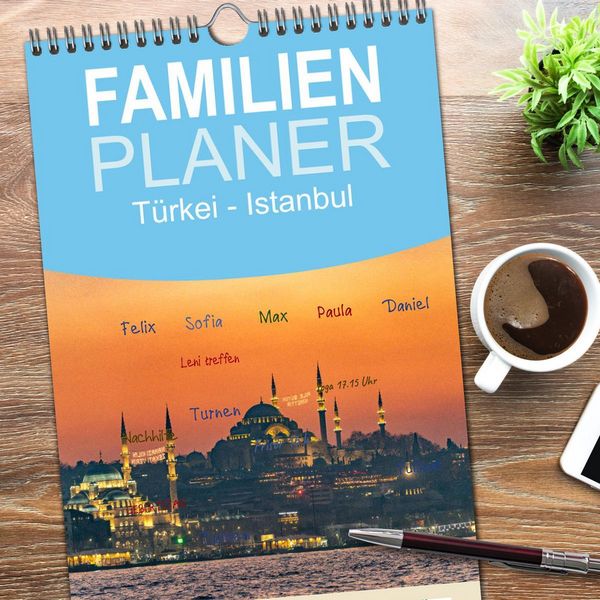 Produktbild: Familienplaner 2026 - T&uuml;rkei - Istanbul mit 5 Spalten (Wandkalender, 21 x 45 cm) CALVENDO
