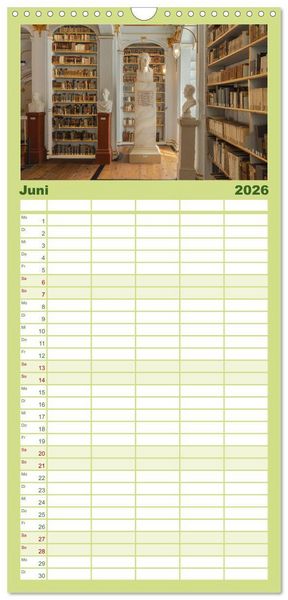 Produktbild: Familienplaner 2026 - Weimar - Kulturstadt im Herzen Europas mit 5 Spalten (Wandkalender, 21 x 45 cm) CALVENDO