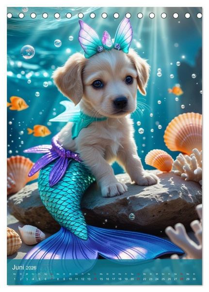 Produktbild: Puppy Tales - M&auml;rchen auf vier Pfoten (Tischkalender 2026 DIN A5 hoch), CALVENDO Monatskalender