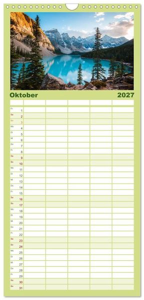 Produktbild: Familienplaner 2027 - Magische Natur - Unsere sch&ouml;ne Welt mit 5 Spalten (Wandkalender, 21 x 45 cm) CALVENDO