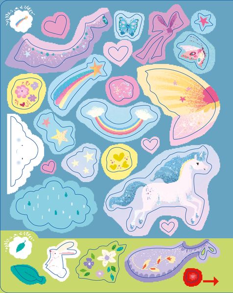 Produktbild: Mein glitzerndes Stickerbuch. Einh&ouml;rner