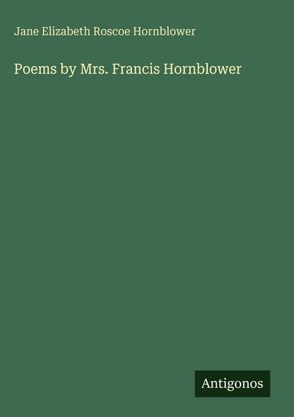 Produktbild: Poems by Mrs. Francis Hornblower