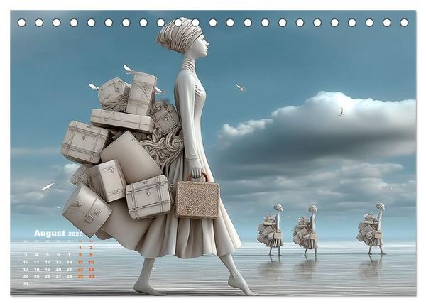 Produktbild: Zwischen Himmel und Gep&auml;ck (Tischkalender 2026 DIN A5 quer), CALVENDO Monatskalender