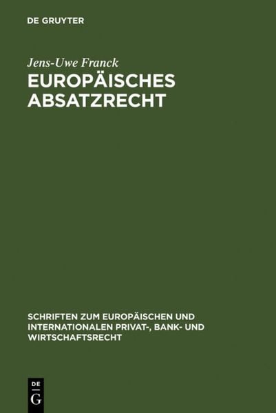 Produktbild: Europ&auml;isches Absatzrecht