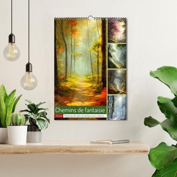 Produktbild: Chemins de fantaisie (Calendrier mural 2026 DIN A3 horizontal), CALVENDO calendrier mensuel