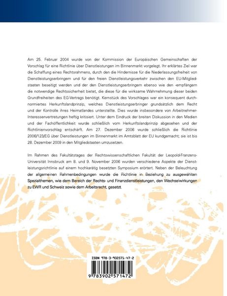 Produktbild: Die Dienstleistungsrichtlinie