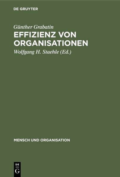 Produktbild: Effizienz von Organisationen