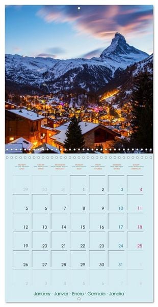 Produktbild: Discover Zermatt - Matterhorn - Switzerland (Wall Calendar 2026 12 &times; 12 Inch) CALVENDO 12 Month Wall Calendar