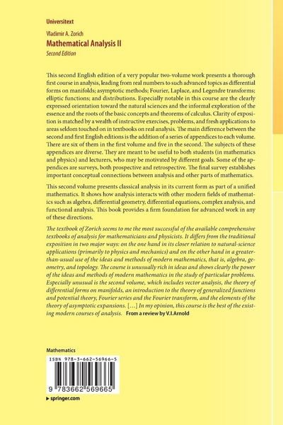 Produktbild: Mathematical Analysis II