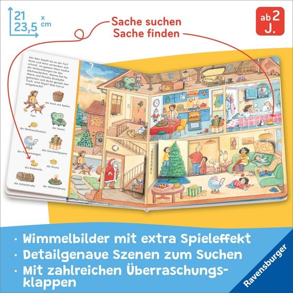 Produktbild: Mein Sachen suchen Wimmelbuch: Weihnachtszeit