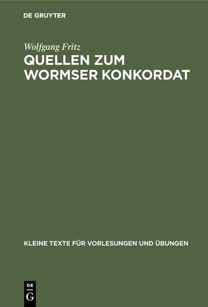 Produktbild: Quellen zum Wormser Konkordat
