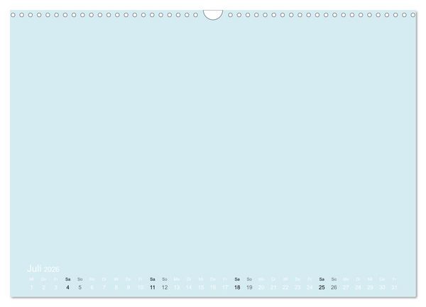 Produktbild: Bastelkalender - hell Blau (Wandkalender 2026 DIN A3 quer), CALVENDO Monatskalender