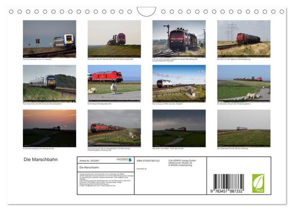 Produktbild: Die Marschbahn (Wandkalender 2026 DIN A4 quer), CALVENDO Monatskalender