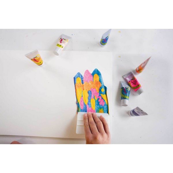 Produktbild: KREUL Squeegee Art Set mit Kids Art Kinder-K&uuml;nstlerfarben, 7 x 20 ml Tuben