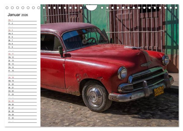 Produktbild: Cars on Cuba (Wandkalender 2026 DIN A4 quer), CALVENDO Monatskalender