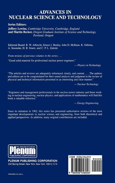Produktbild: Advances in Nuclear Science and Technology