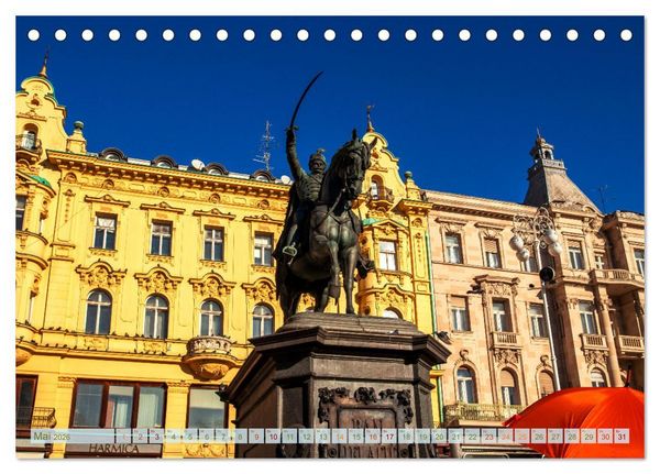 Produktbild: Zagreb - Kroatiens zauberhafte Hauptstadt (Tischkalender 2026 DIN A5 quer), CALVENDO Monatskalender