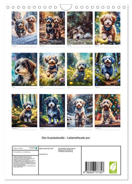 Produktbild: Der Aussiedoodle - Lebensfreude pur (Wandkalender 2026 DIN A4 hoch), CALVENDO Monatskalender