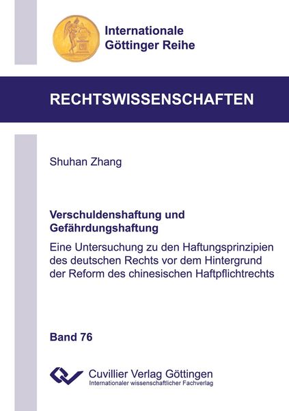 Produktbild: Verschuldenshaftung und Gef&auml;hrdungshaftung