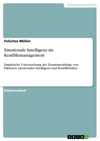 Produktbild: Emotionale Intelligenz im Konfliktmanagement