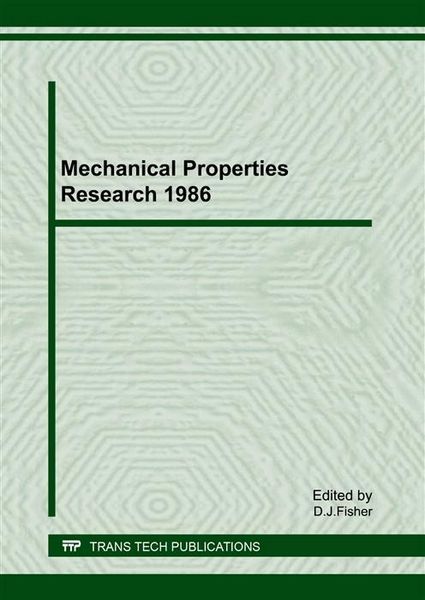 Produktbild: Mechanical Properties Research 1986 III