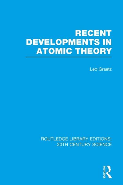 Produktbild: Recent Developments in Atomic Theory