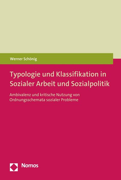 Produktbild: Typologie und Klassifikation in Sozialer Arbeit und Sozialpolitik