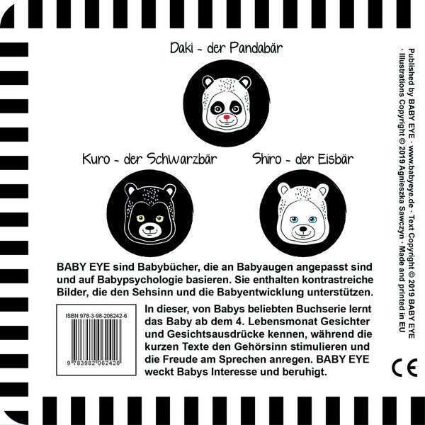 Produktbild: Shiro &ndash; der Eisb&auml;r: Kontrastbuch f&uuml;r Babys &middot; kontrastreiche Bilder angepasst an Babyaugen &middot; Schwarz Wei&szlig; Buch f&uuml;r Neugeborene &middot; Mein erstes Bilderbuch &middot; Montessori Buch