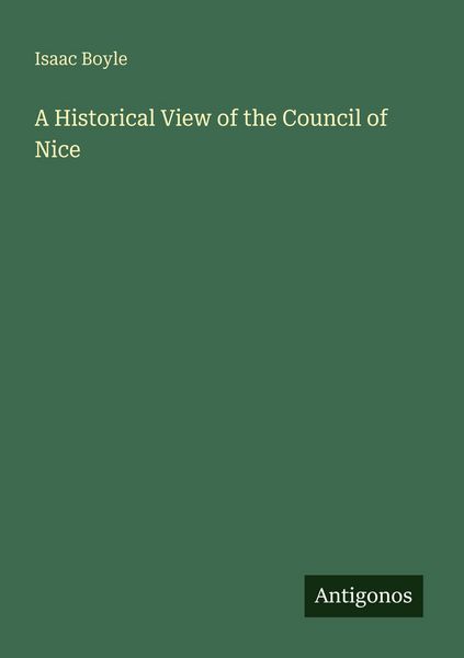 Produktbild: A Historical View of the Council of Nice