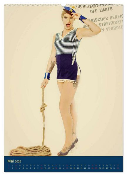 Produktbild: PinUp Girls 50er Jahre (hochwertiger Premium Wandkalender 2026 DIN A2 hoch), Kunstdruck in Hochglanz