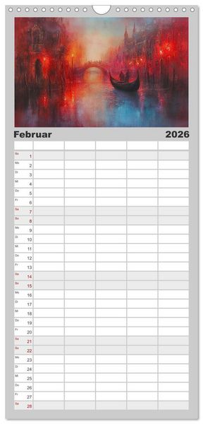 Produktbild: Familienplaner 2026 - Visionen aus 1001 Nacht mit 5 Spalten (Wandkalender, 21 x 45 cm) CALVENDO