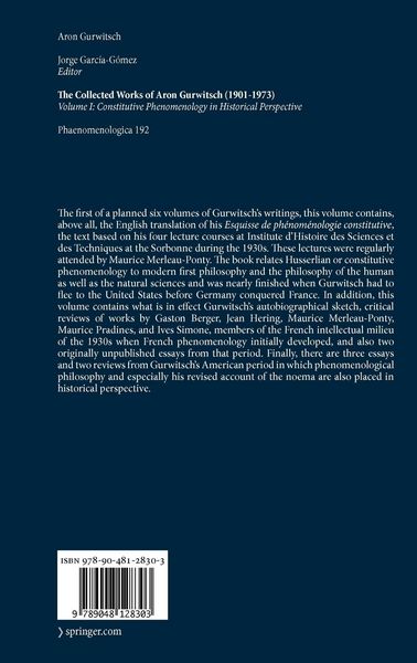 Produktbild: The Collected Works of Aron Gurwitsch (1901-1973)
