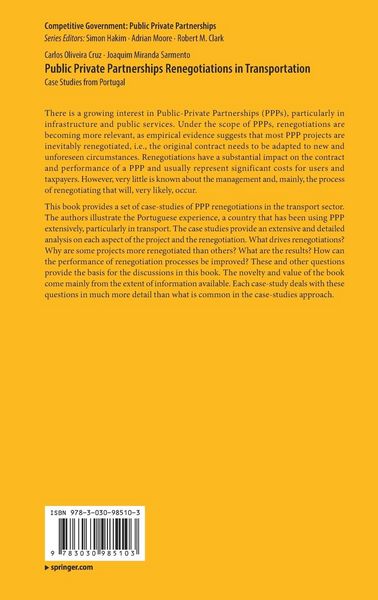Produktbild: Public Private Partnerships Renegotiations in Transportation
