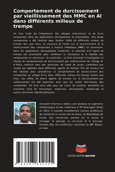 Produktbild: Comportement de durcissement par vieillissement des MMC en Al dans diff&eacute;rents milieux de trempe