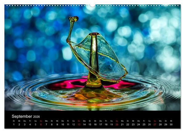 Produktbild: Liquid Art - Magische Momente mit Wassertropfen (Wandkalender 2026 DIN A2 quer), CALVENDO Monatskalender