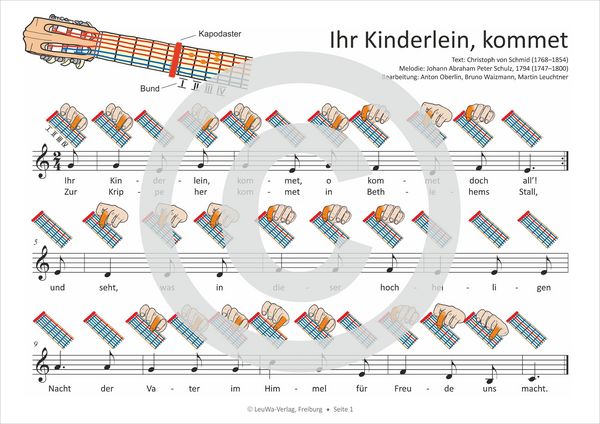 Produktbild: Einfacher!-Geht-Nicht: 24 Weihnachtslieder f&uuml;r Gitarre mit Kapodaster incl. CD