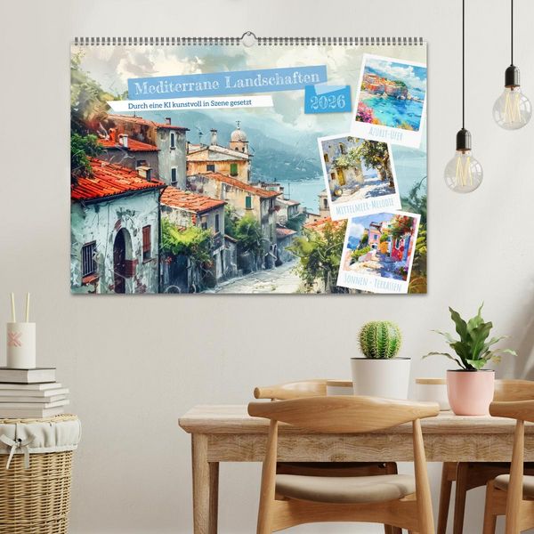 Produktbild: Mediterrane Landschaften (Wandkalender 2026 DIN A2 quer), CALVENDO Monatskalender