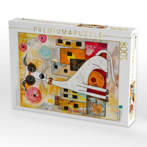 Produktbild: CALVENDO Puzzle Pop-Art Hund in leuchtenden Farben | 1000 Teile Lege-Gr&ouml;&szlig;e 64x48cm Foto-Puzzle f&uuml;r gl&uuml;ckliche Stunden