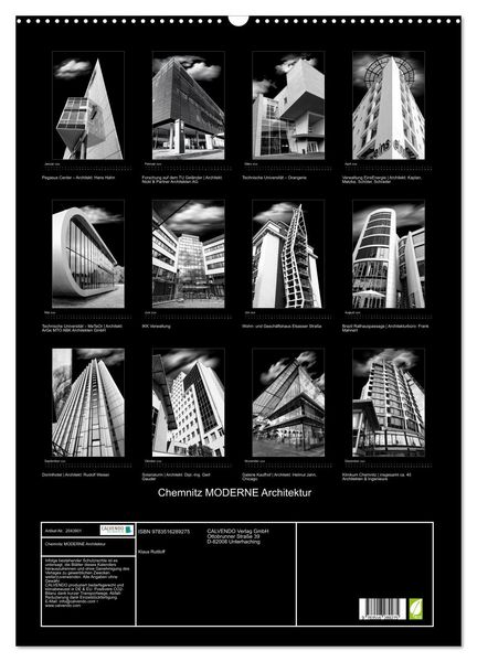 Produktbild: Chemnitz MODERNE Architektur (Wandkalender 2026 DIN A2 hoch), CALVENDO Monatskalender