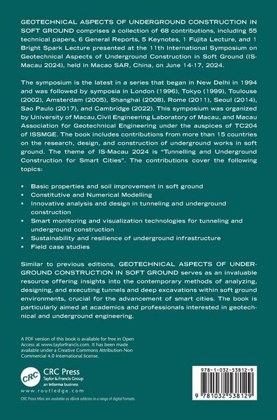 Produktbild: Geotechnical Aspects of Underground Construction in Soft Ground