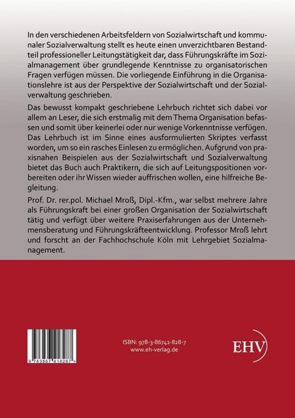 Produktbild: Organisationslehre f&uuml;r Sozialmanagement und Sozialverwaltung