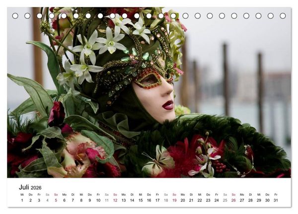 Produktbild: Carnevale di Venezia 2026 (Tischkalender 2026 DIN A5 quer), CALVENDO Monatskalender