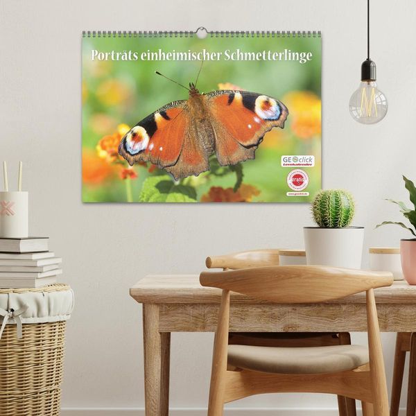 Produktbild: GEOclick Lernkalender: Portr&auml;ts einheimischer Schmetterlinge (Wandkalender 2026 DIN A3 quer), CALVENDO Monatskalender