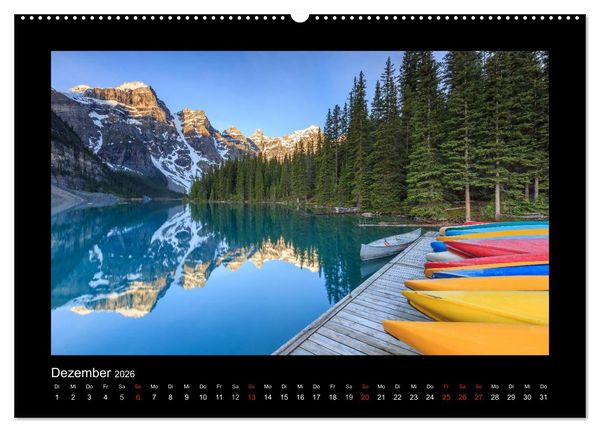 Produktbild: KANADA - Rocky Mountains (hochwertiger Premium Wandkalender 2026 DIN A2 quer), Kunstdruck in Hochglanz