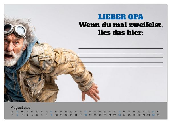 Produktbild: Kalender f&uuml;r Opa - Was ich dir sagen will (Tischkalender 2026 DIN A5 quer), CALVENDO Monatskalender