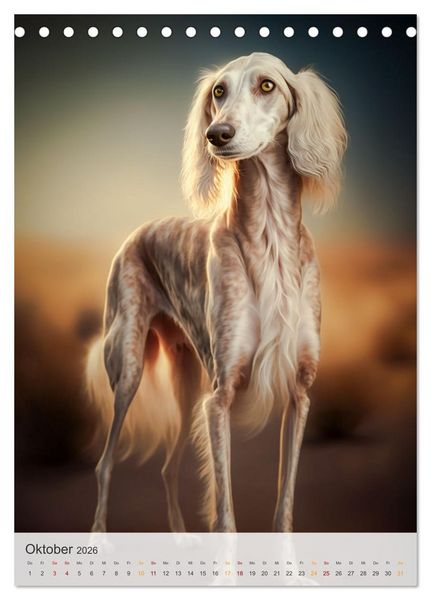 Produktbild: Persischer Windhund (Tischkalender 2026 DIN A5 hoch), CALVENDO Monatskalender