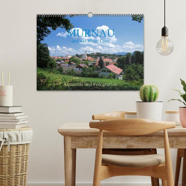 Produktbild: Murnau und das Blaue Land - Aquarelle und Fotografien (Wandkalender 2026 DIN A3 quer), CALVENDO Monatskalender